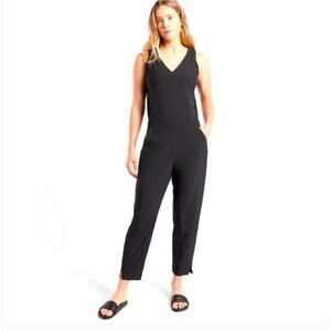 Athleta V-Neck Black Jumpsuit
